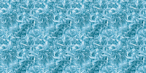 shredded paper filler in aqua color with thin, delicate strips, shredded paper filler texture background