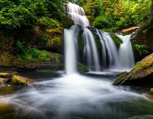 Obraz premium Long exposure of waterfall
