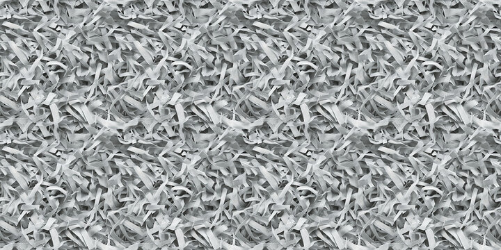 shredded paper filler in ash gray color with thin, delicate strips, shredded paper filler texture background