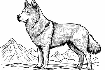 Cute coloring page featuring a playful dog for kids creativity.
