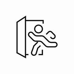 exit door escape icon sign vector