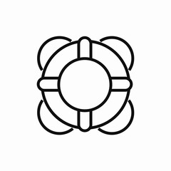 lifebuoy support icon sign vector