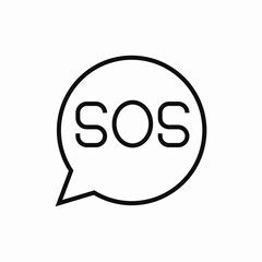 sos speech bubble icon sign vector