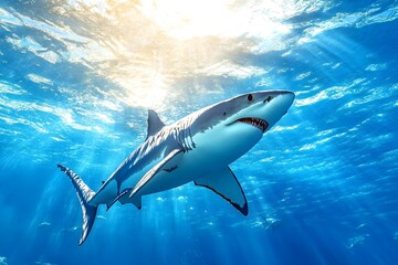 Fototapeta premium shark in the sea