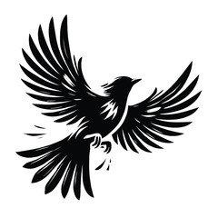 Naklejka premium Flying Bird Silhouette