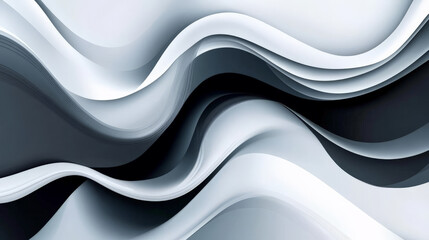 A clean, sophisticated business banner with dynamic silver and black abstract shapes, offering a premium and professional design for multipurpose use.