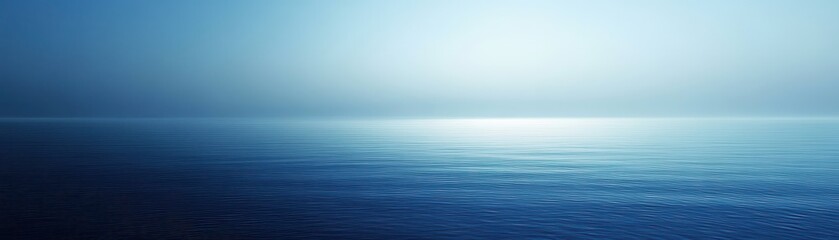 Obraz premium Calm Blue Water Surface with a Hazy Sky