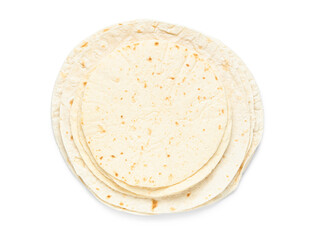 Fresh lavash on white background