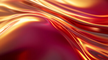 A luxurious background with fluid gradient waves in shades of deep red and rich gold, forming a warm and opulent visual effect.