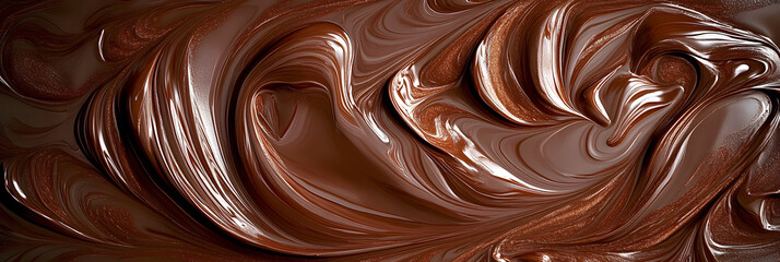 Luxurious melted chocolate transforms into a wonderfully smooth, swirled texture, making it an ideal ingredient for an array of desserts and culinary delights that excite the senses
