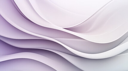 Fototapeta premium A minimalistic background with gentle gradient wavy shapes in shades of light gray and soft lavender, forming a subtle and elegant visual texture.