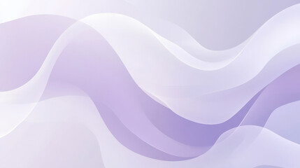Fototapeta premium A minimalistic gradient background with fluid wavy shapes in tones of soft lavender and white, creating a subtle and refined visual effect.