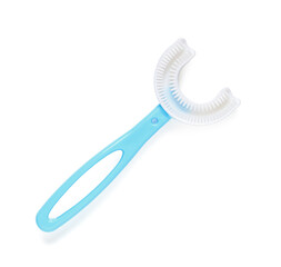 Children's toothbrush on white background