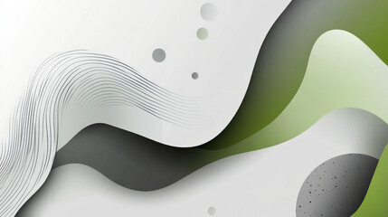 A modern business background banner featuring abstract gray and green shapes, with dynamic lines for a fresh, professional design.