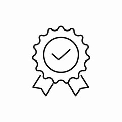 badge award check mark icon sign vector