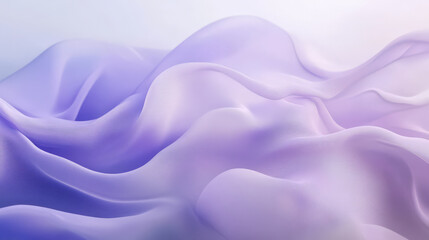 Obraz premium A soft gradient background moving from lavender to light blue, with flowing, wavy lines curving across the canvas. The dynamic motion creates a peaceful, rhythmic texture.