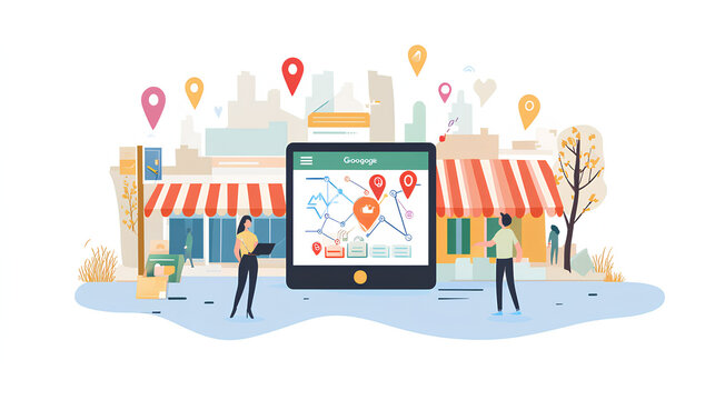 Local SEO Optimization for Businesses, local SEO optimization for businesses with an image showing marketers optimizing Google My Business listings