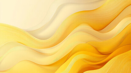 Obraz premium A stylish background with fluid gradient wavy shapes shifting from soft yellow to deep gold, creating a warm and luxurious design.