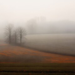 Fototapeta premium misty morning in the forest