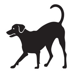 This is a simple black and white illustration of a cat silhouette.