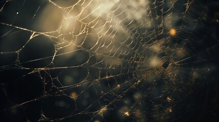 Gloomy Halloween background with cobwebs