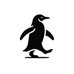 Naklejka premium Penguin Waddling Silhouette