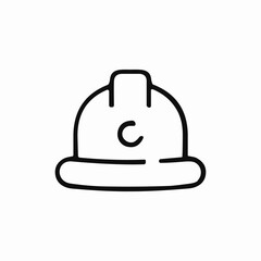 construction helmet icon sign vector