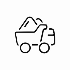 construction truck icon sign vector