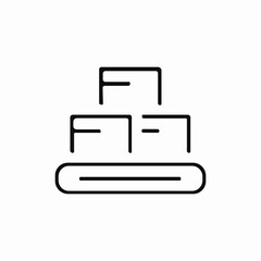 package conveyor icon sign vector