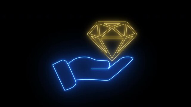 Value Propositions concept for benefits that a company is delivering to customers who buy its products or services. Glowing neon line of Value Propositions icon isolated on transparent background.