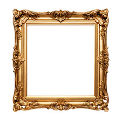 Ornate old golden  frame  the background