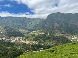 Obraz premium village in the mountains