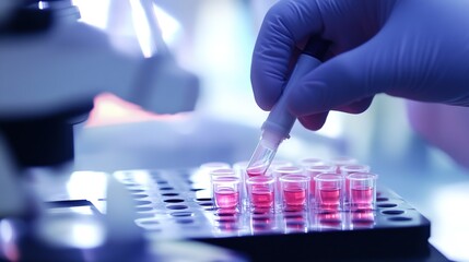 A clinical drug trial setting featuring researchers and participants engaged in the process, highlighting the importance of medical research and development.