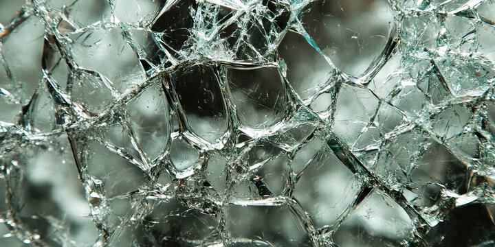 Shattered Glass Ceiling: Shards of glass litter a shattered window, reflecting the chaos of a world torn apart by conflict.