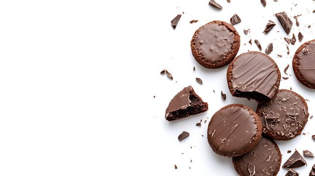 Cookies on white background. home made cookies.