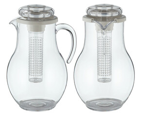 Clear glass pitcher with tea waste filter