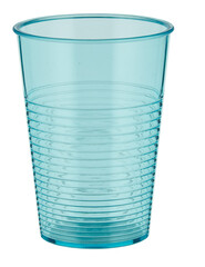 empty clear plastic drinking glass