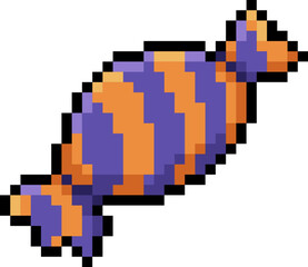 Fototapeta premium Halloween Candy Pixel 8bit Illustration.