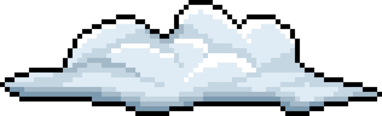 Halloween Large Cloud Pixel 8bit Illustration.