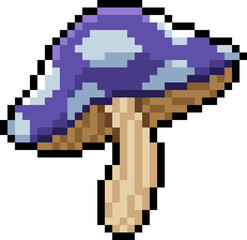 Obraz premium Halloween Poisonous Mushroom Pixel 8bit Illustration.