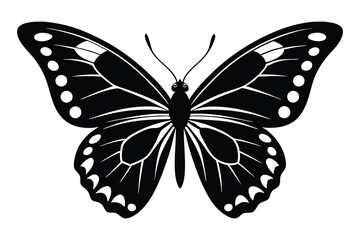 Painted Lady Butterfly Silhouette, Vector Butterfly Design, Butterfly Clipart, Butterfly Silhouette Art