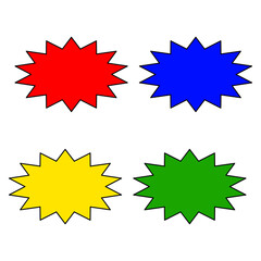 Illustration vector graphic of blank jagged labels.