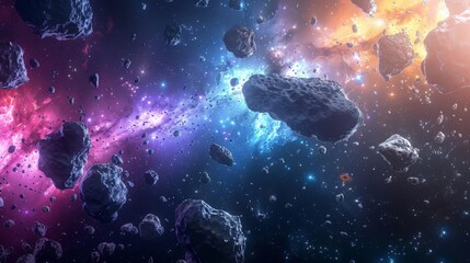 Vibrant Asteroid Field in the Cosmic Expanse