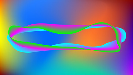 Vibrant Wave Circle on Gradient Design