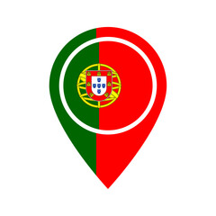 Portugal flag location icon