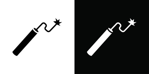 TNT dynamite icon Vector flat thin line illustration