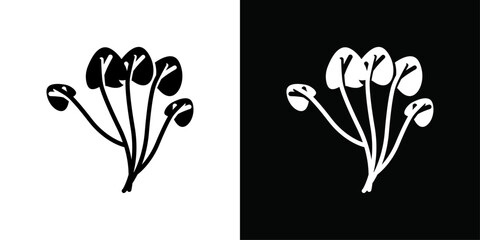 watercress vegetable icon Vector flat thin line illustration