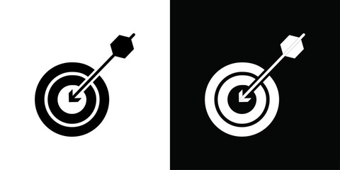 darts icon Vector flat thin line illustration