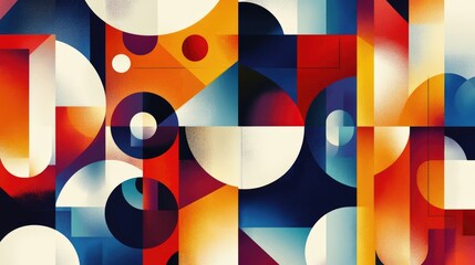 Abstract geometric background vector illustration in a painting style