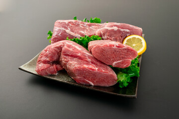 豚　ヒレ肉　皿盛り　Plate of pork fillet